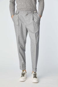 Miles pants in grey wool light grey