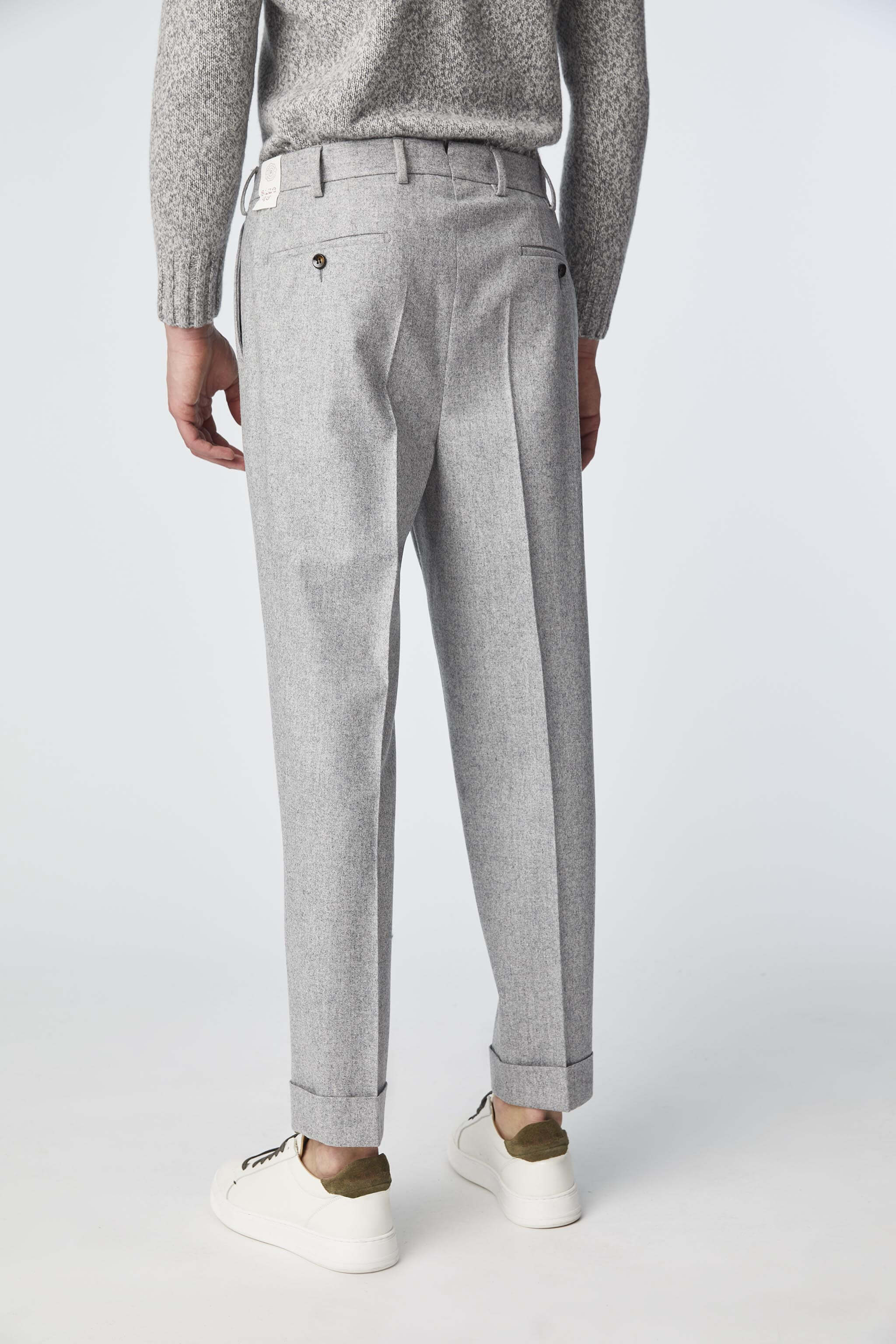 MILES pants in grey wool