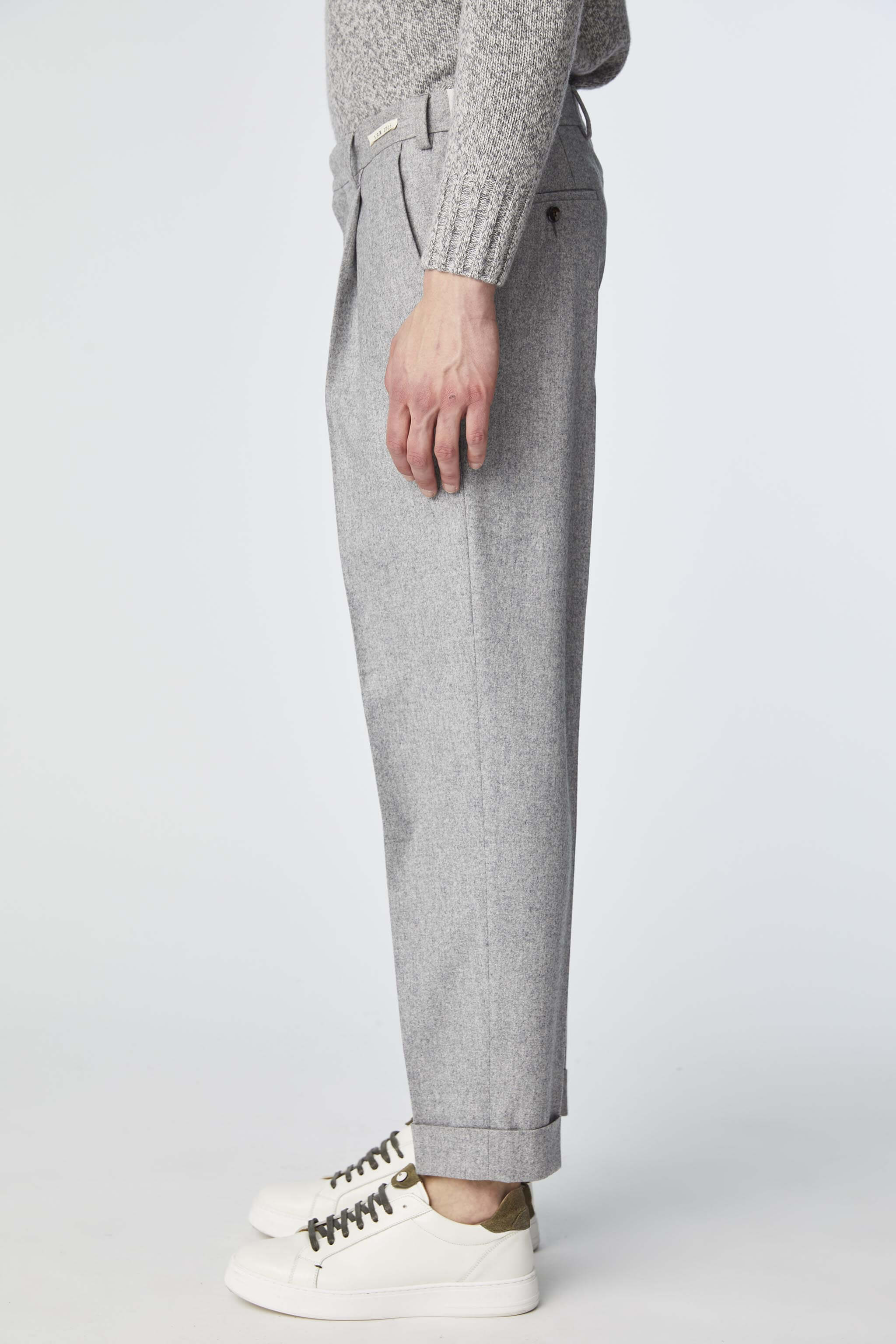 MILES pants in grey wool