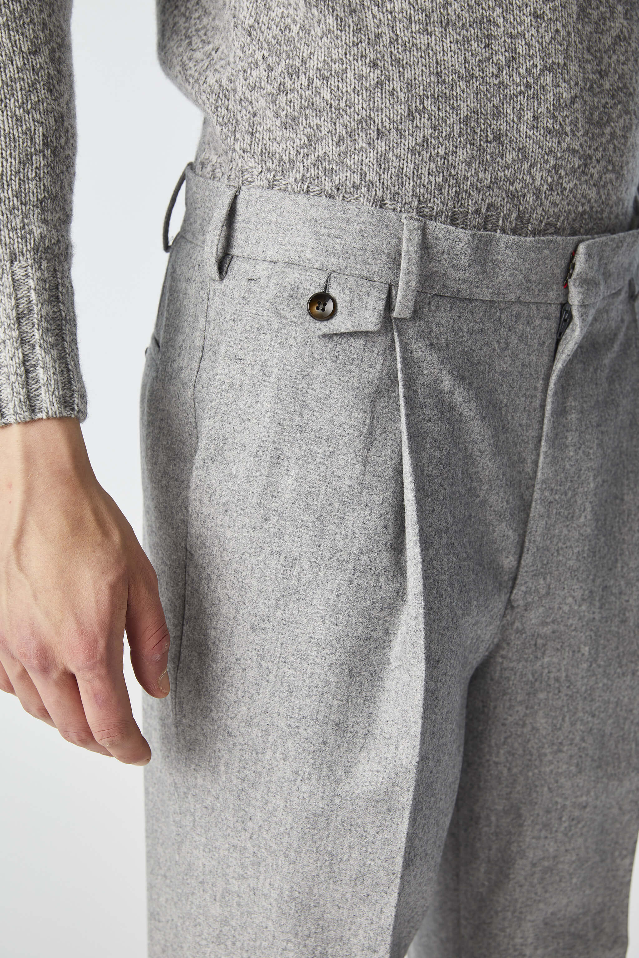 MILES pants in grey wool