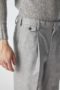 Miles pants in grey wool light grey