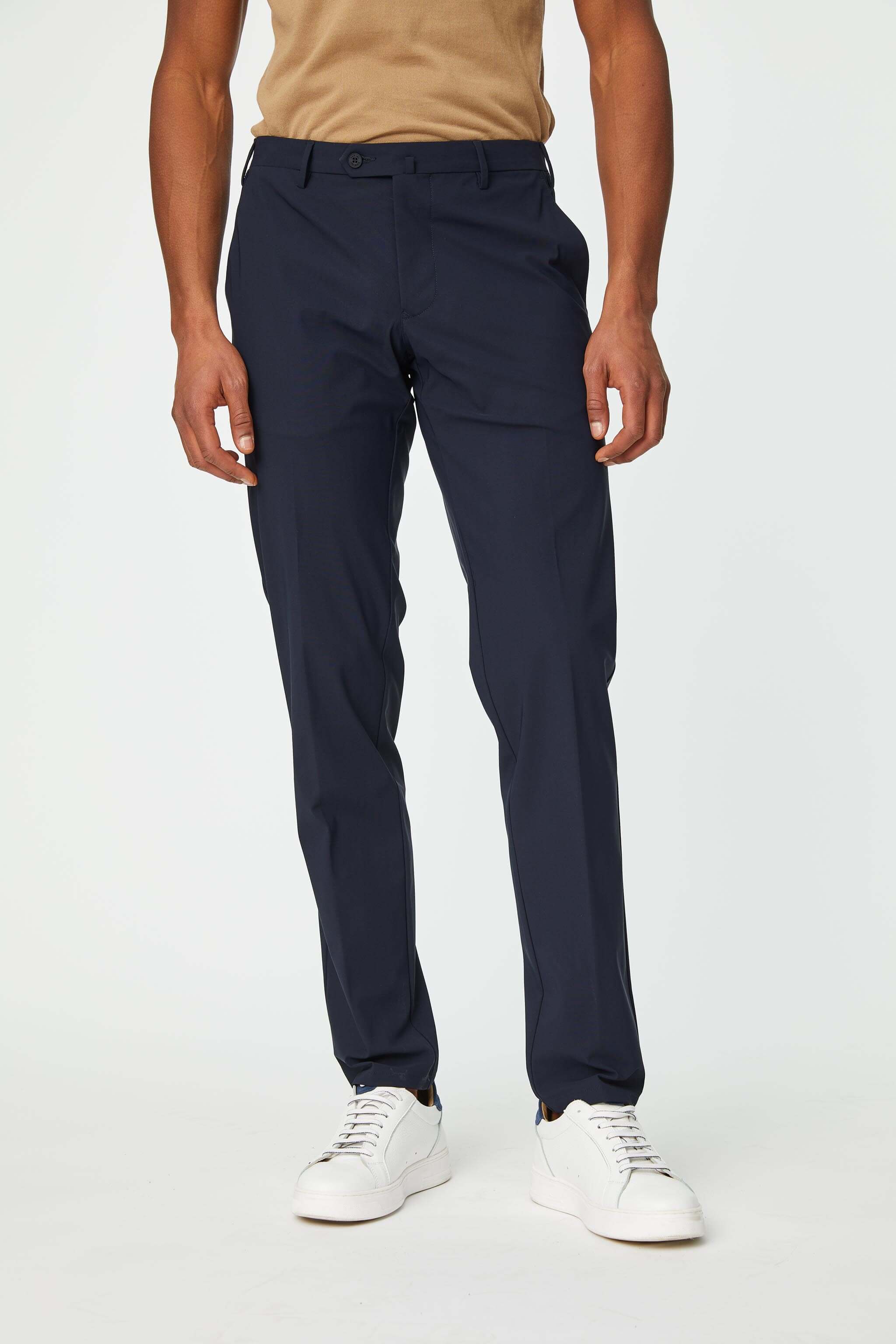 Deep blue NOEL pants in technical jersey
