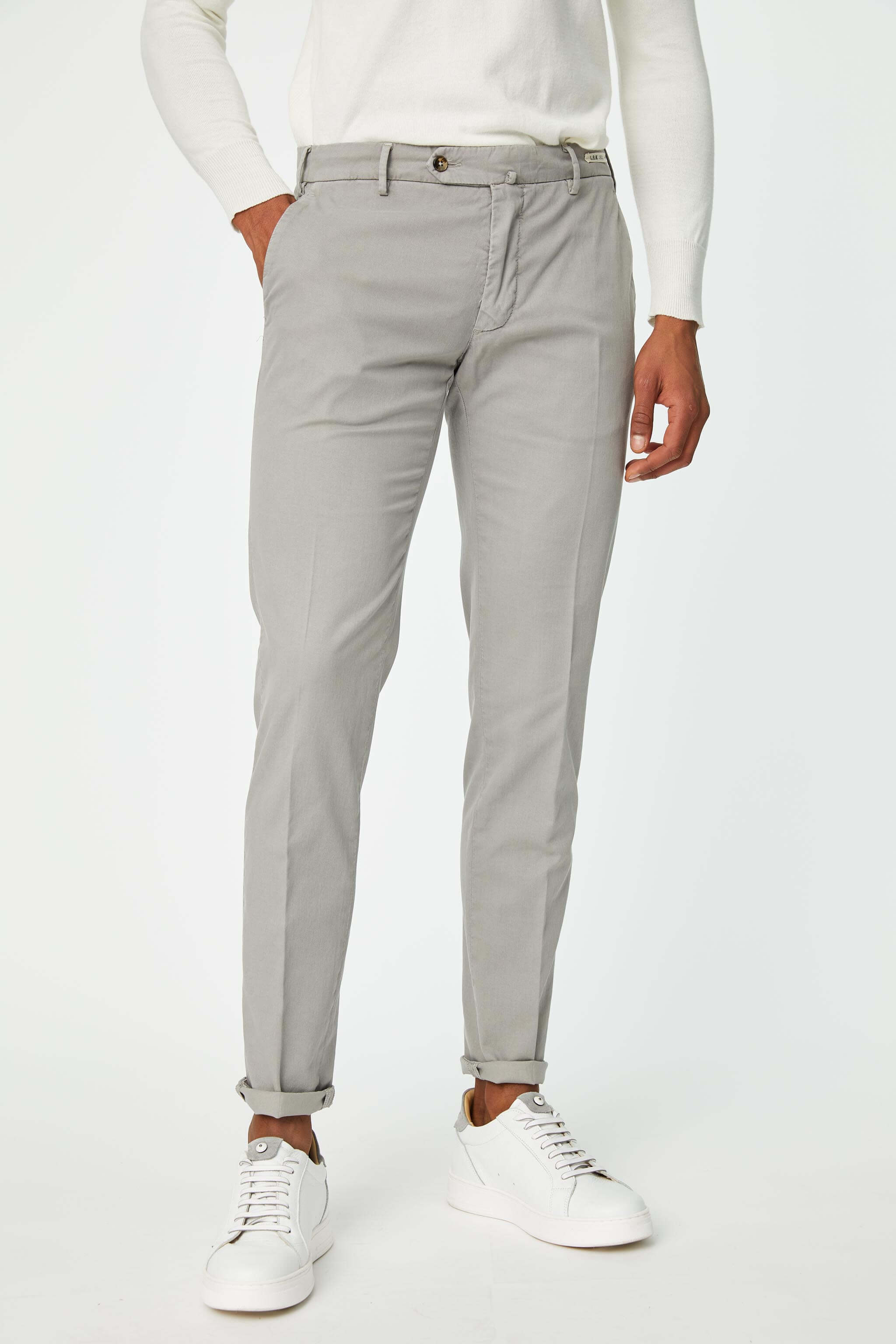 Garment-dyed RAY pants in gray