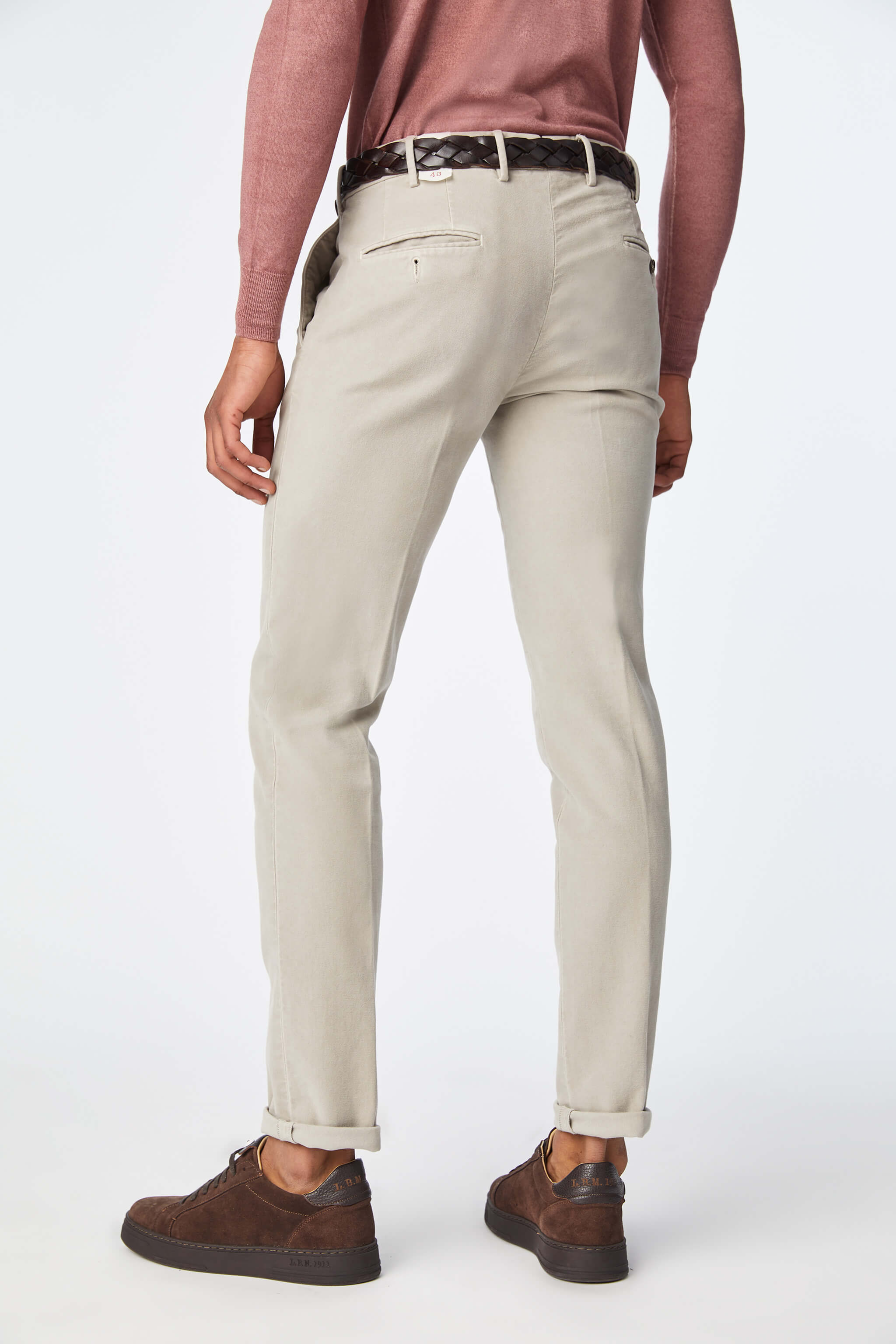 Garment-dyed RAY pants in ice gray
