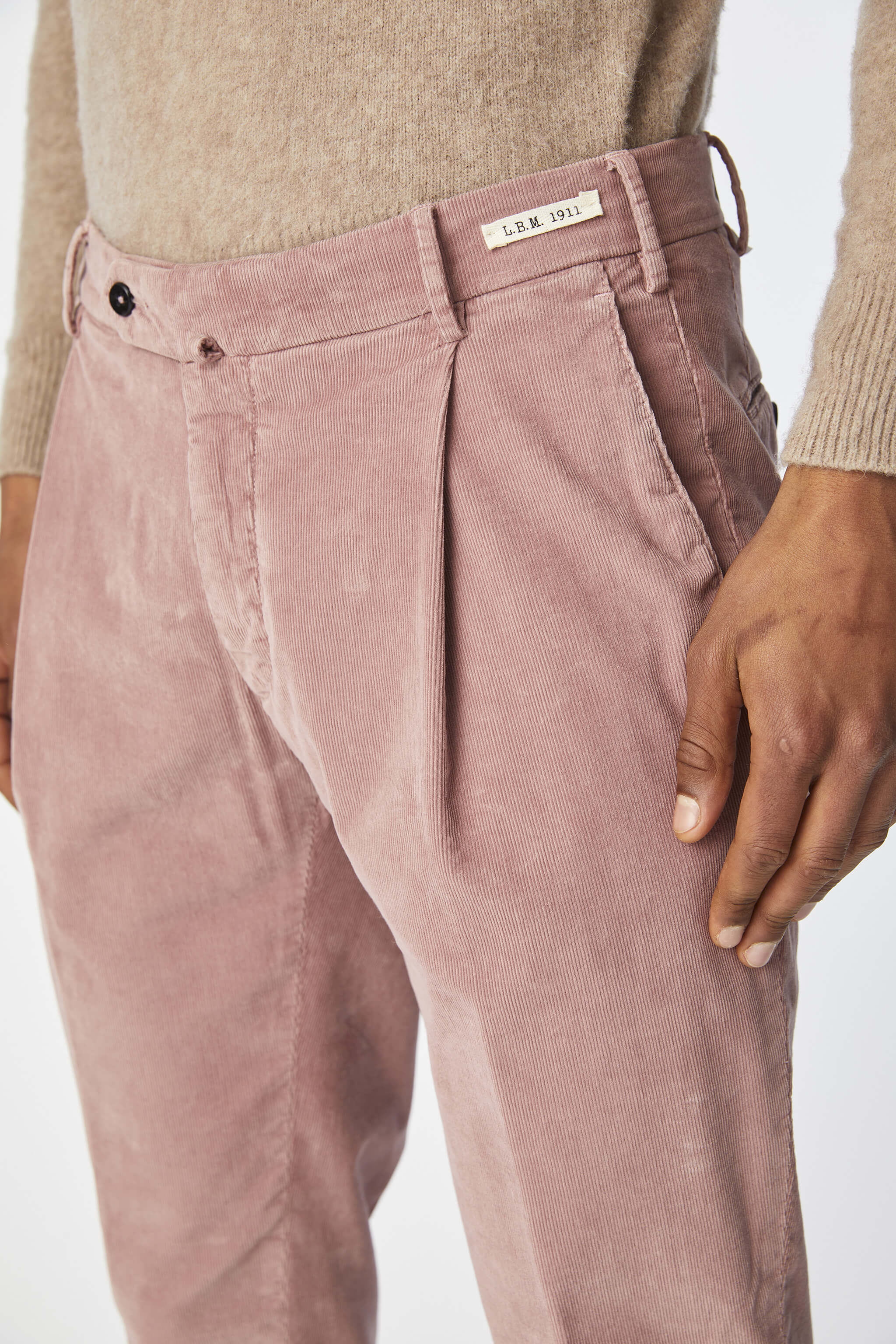Garment-dyed MUDDY pants in pink