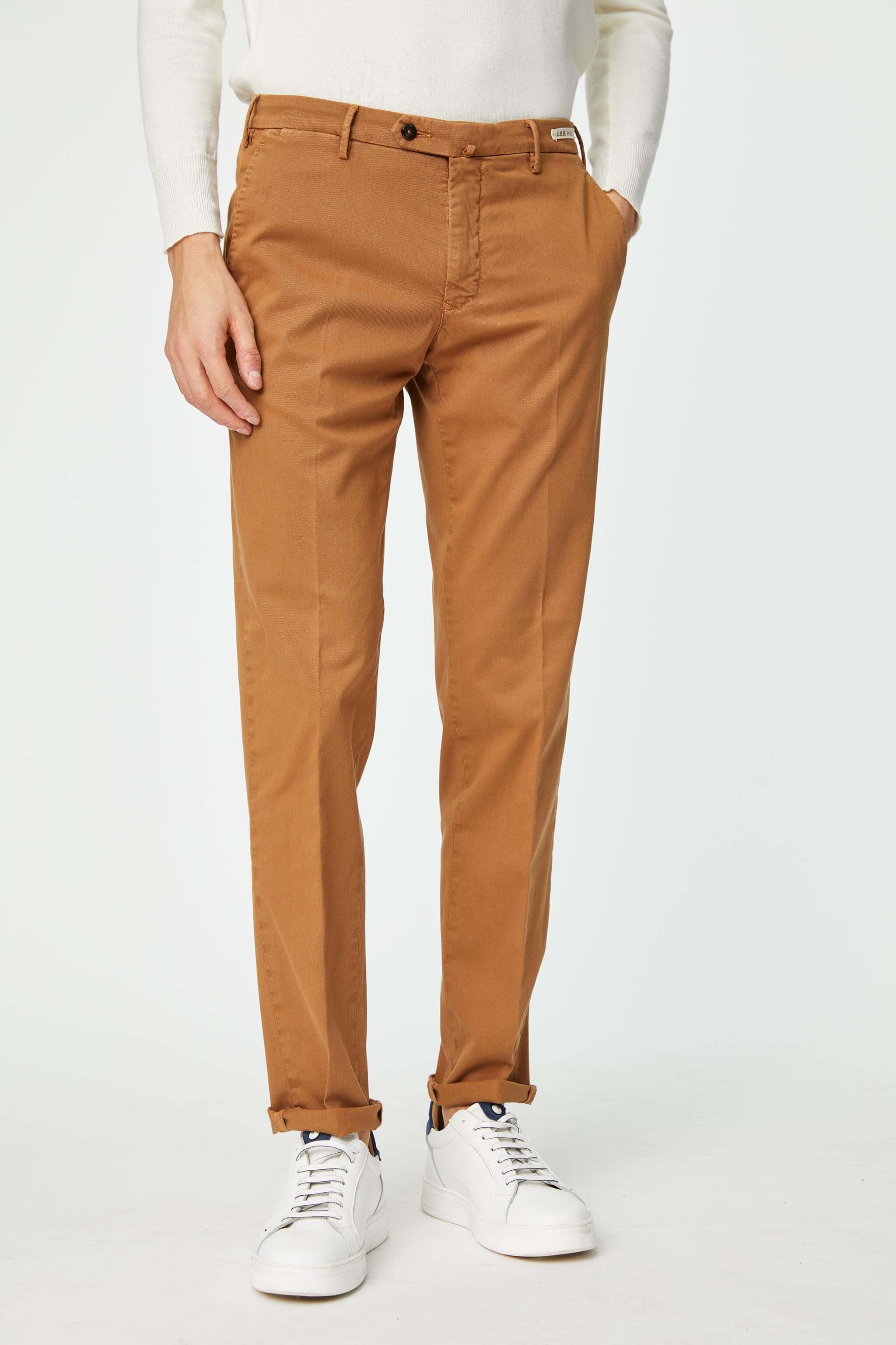 Garment-dyed ELTON pants in camel