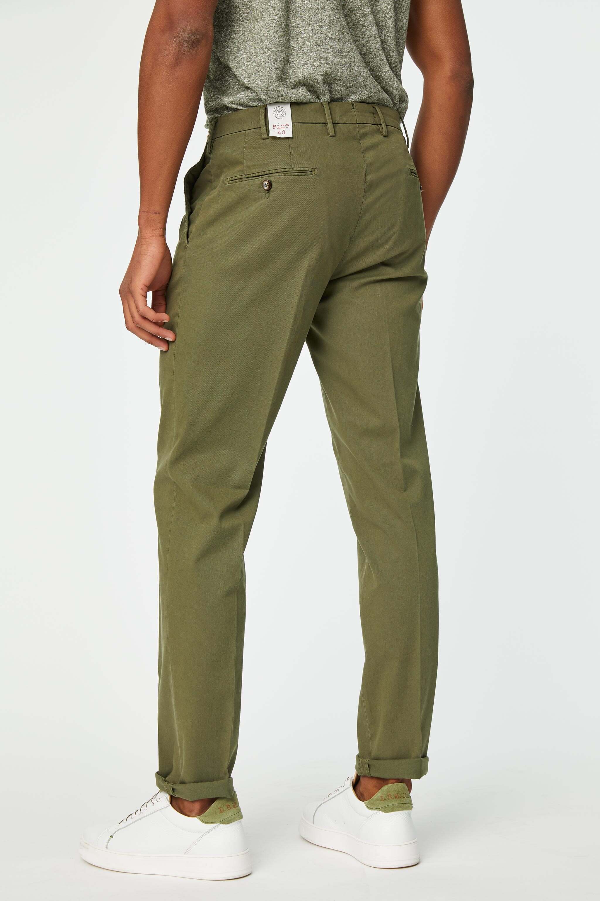 Garment-dyed ELTON pants in green