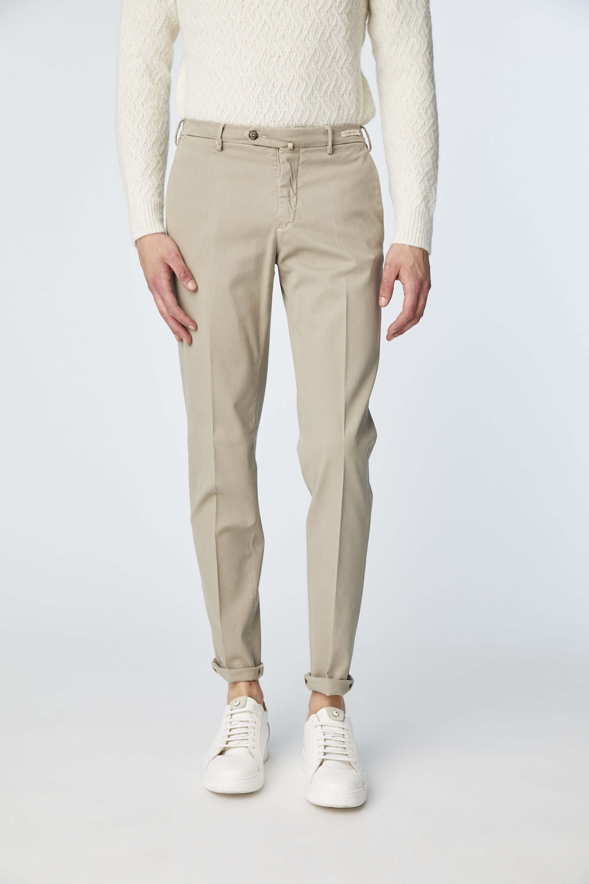 Garment-dyed ELTON pants in beige