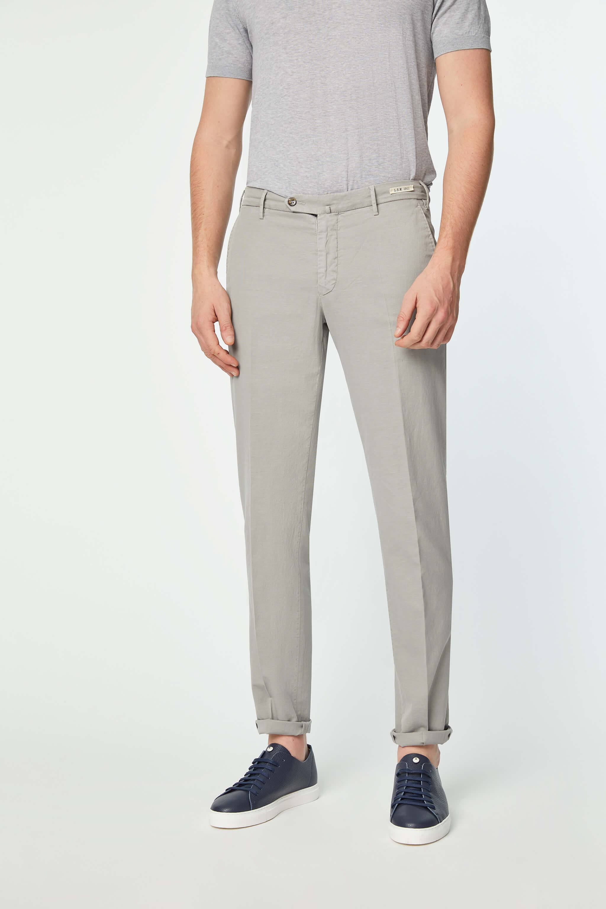 Garment-dyed ELTON pants in light Gray