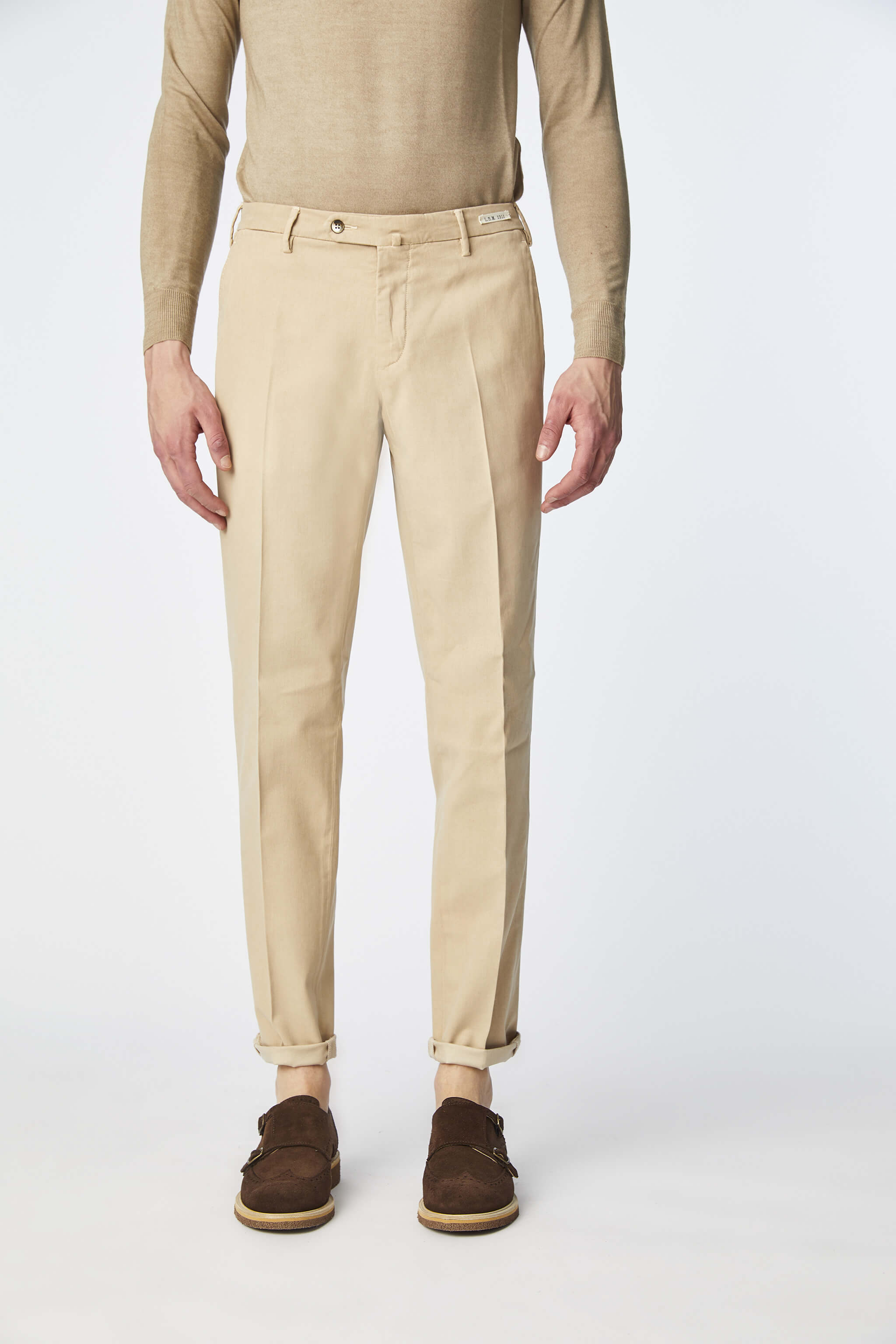 Garment-dyed ELTON pants in beige