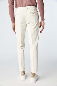 Garment-dyed elton pants in white white