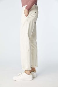 Garment-dyed elton pants in white white