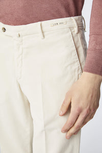 Garment-dyed elton pants in white white