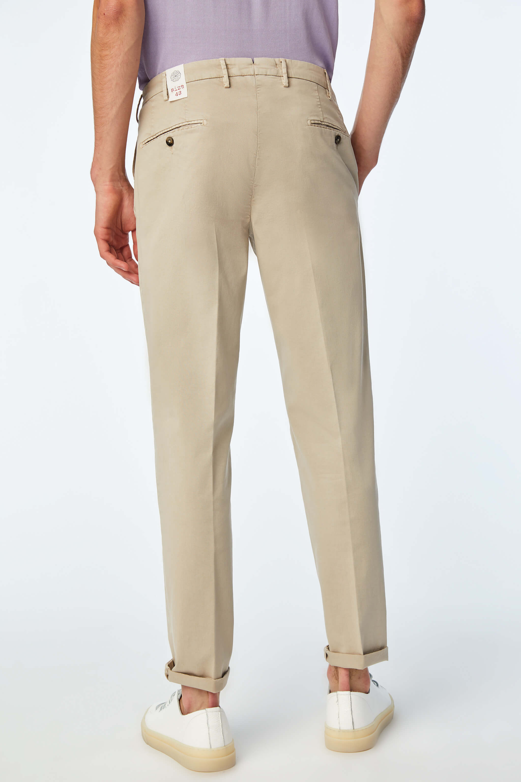 Garment-dyed ELTON pants in White