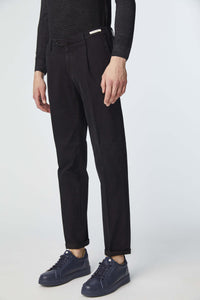 Garment-dyed michael pants in black black
