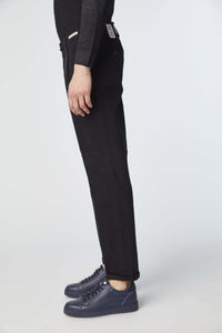 Garment-dyed michael pants in black black