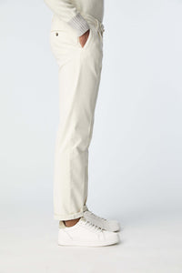 Garment-dyed michael pants in white white
