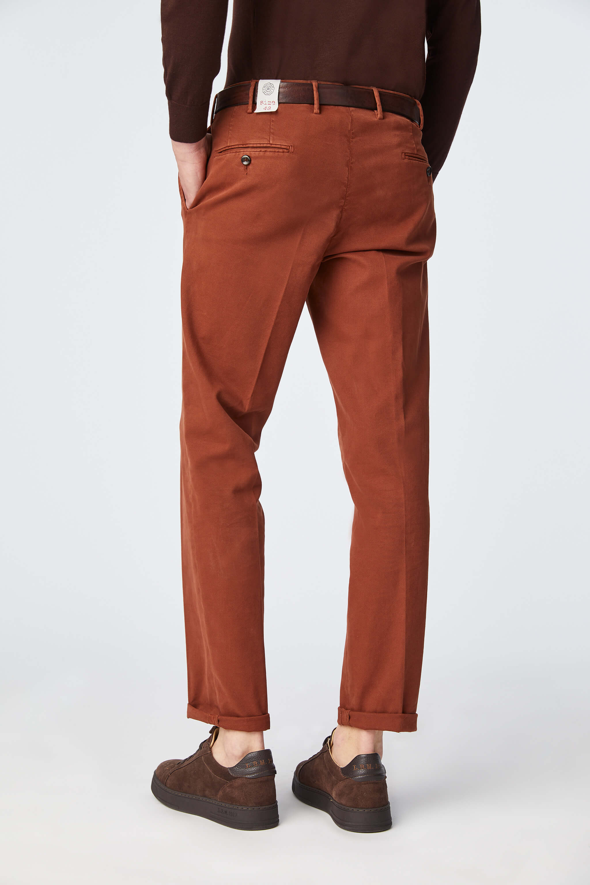 Garment-dyed MICHAEL pants in brown