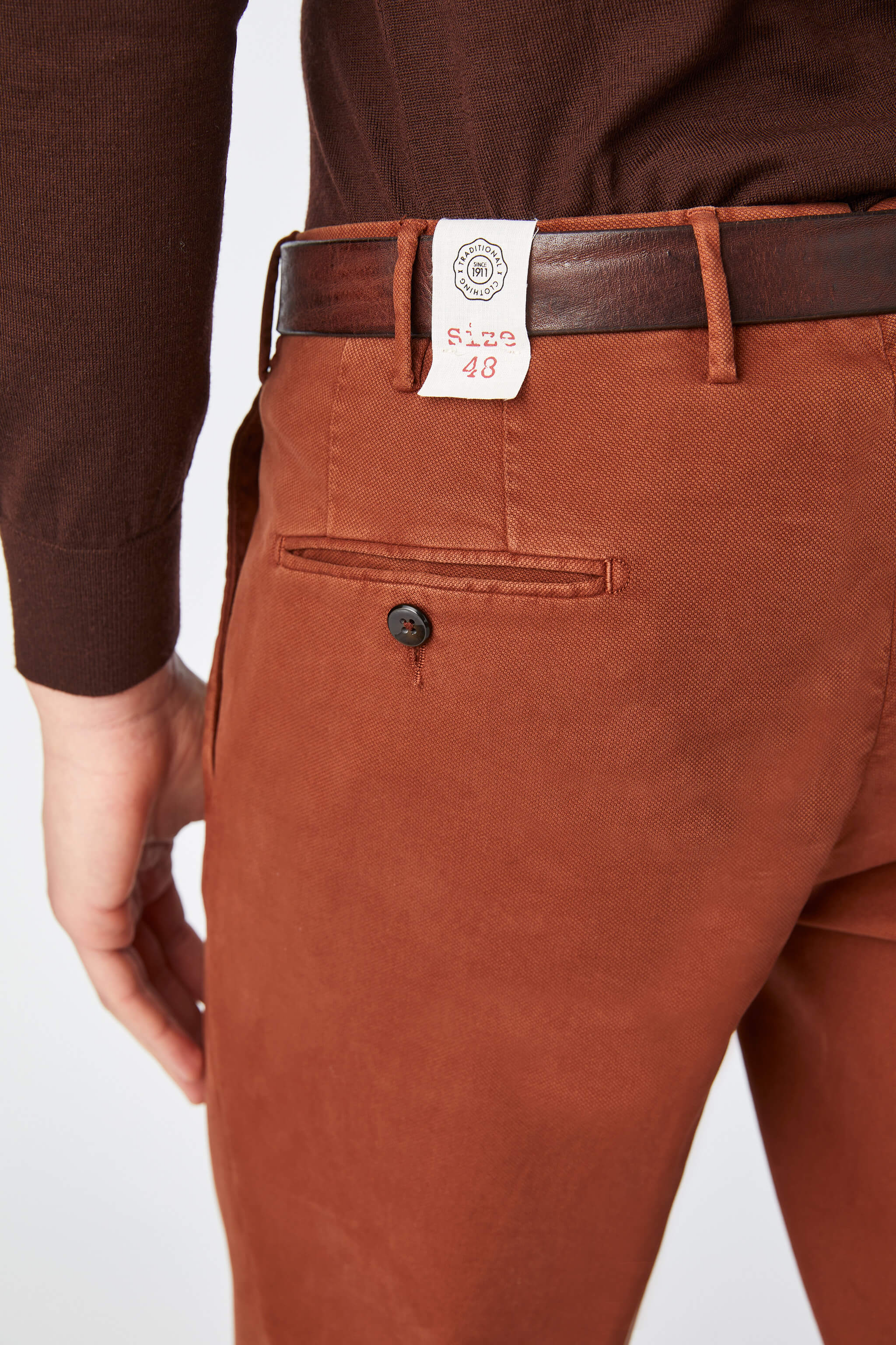 Garment-dyed MICHAEL pants in brown