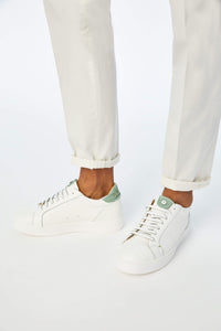 Garment-dyed michael pants in white white