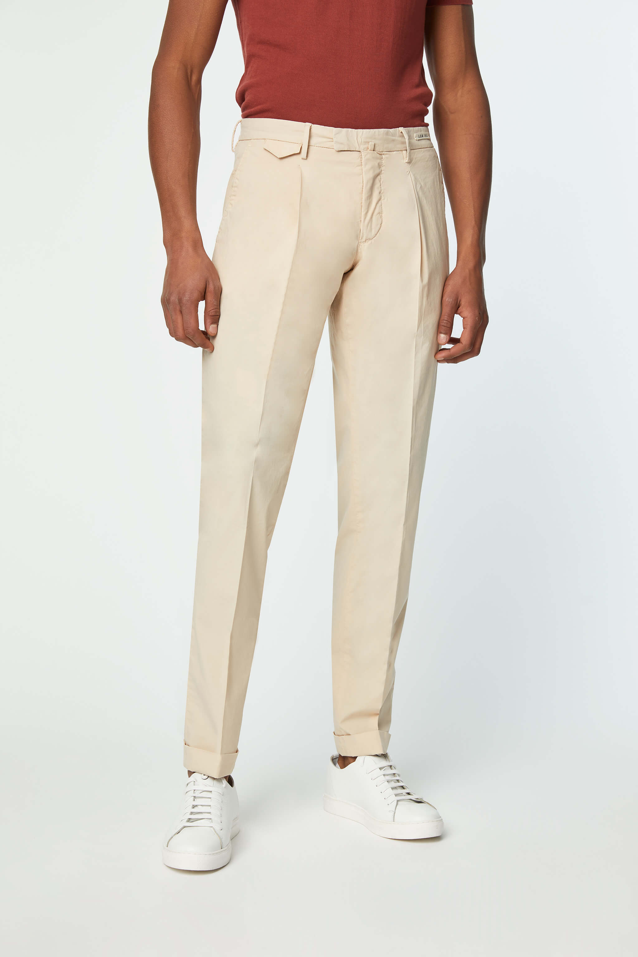 Garment-dyed PHIL pants in White