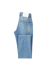 Jeans 5 tasche dritto azzurro azzurro