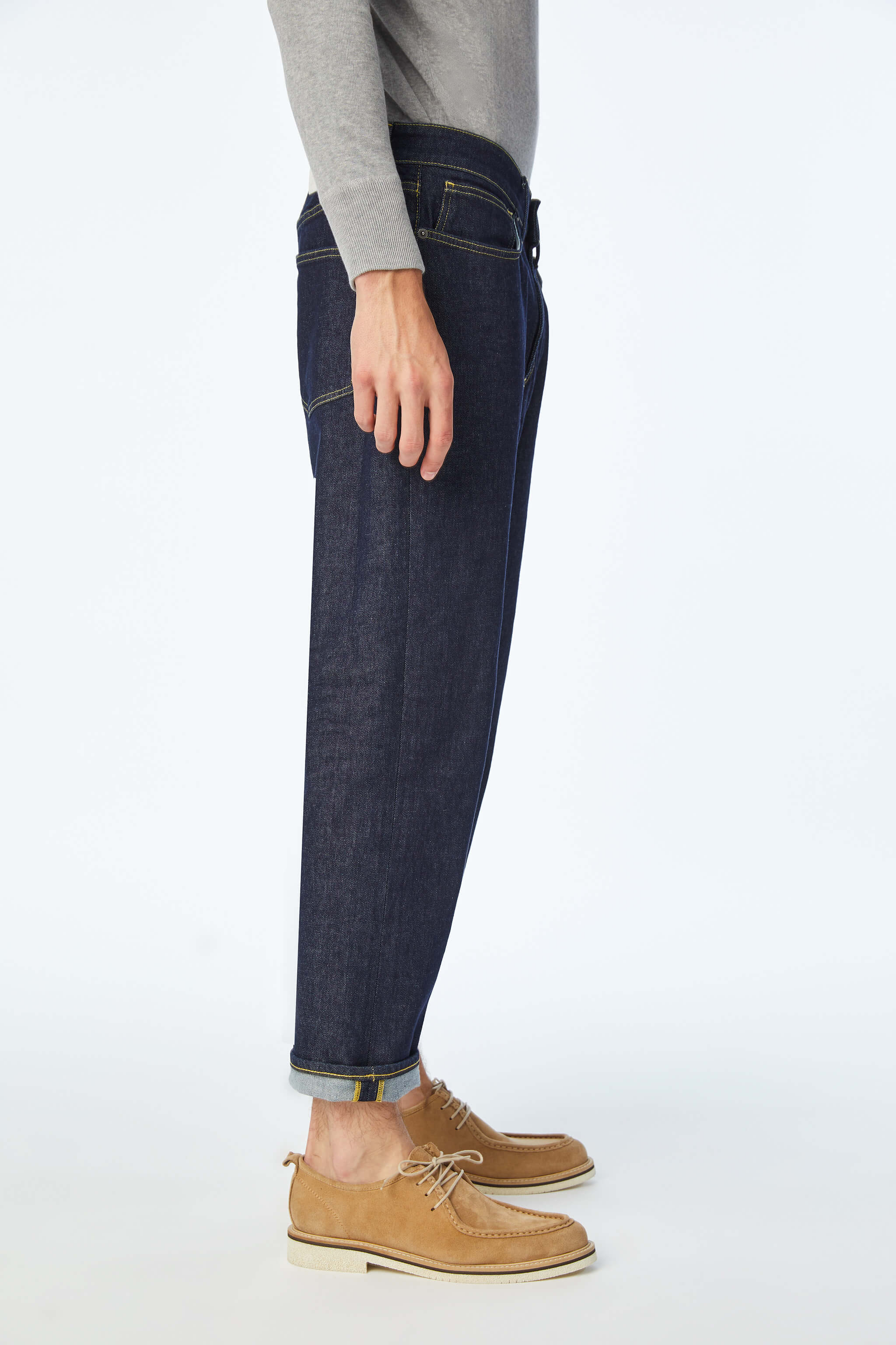 Jeans 5 tasche baggy blu