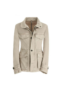 Garment-dyed beige field jacket beige