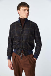 Bomber in jersey blue