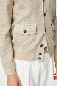 Linen jacket in ivory beige