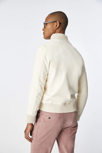 Garment-dyed bomber white