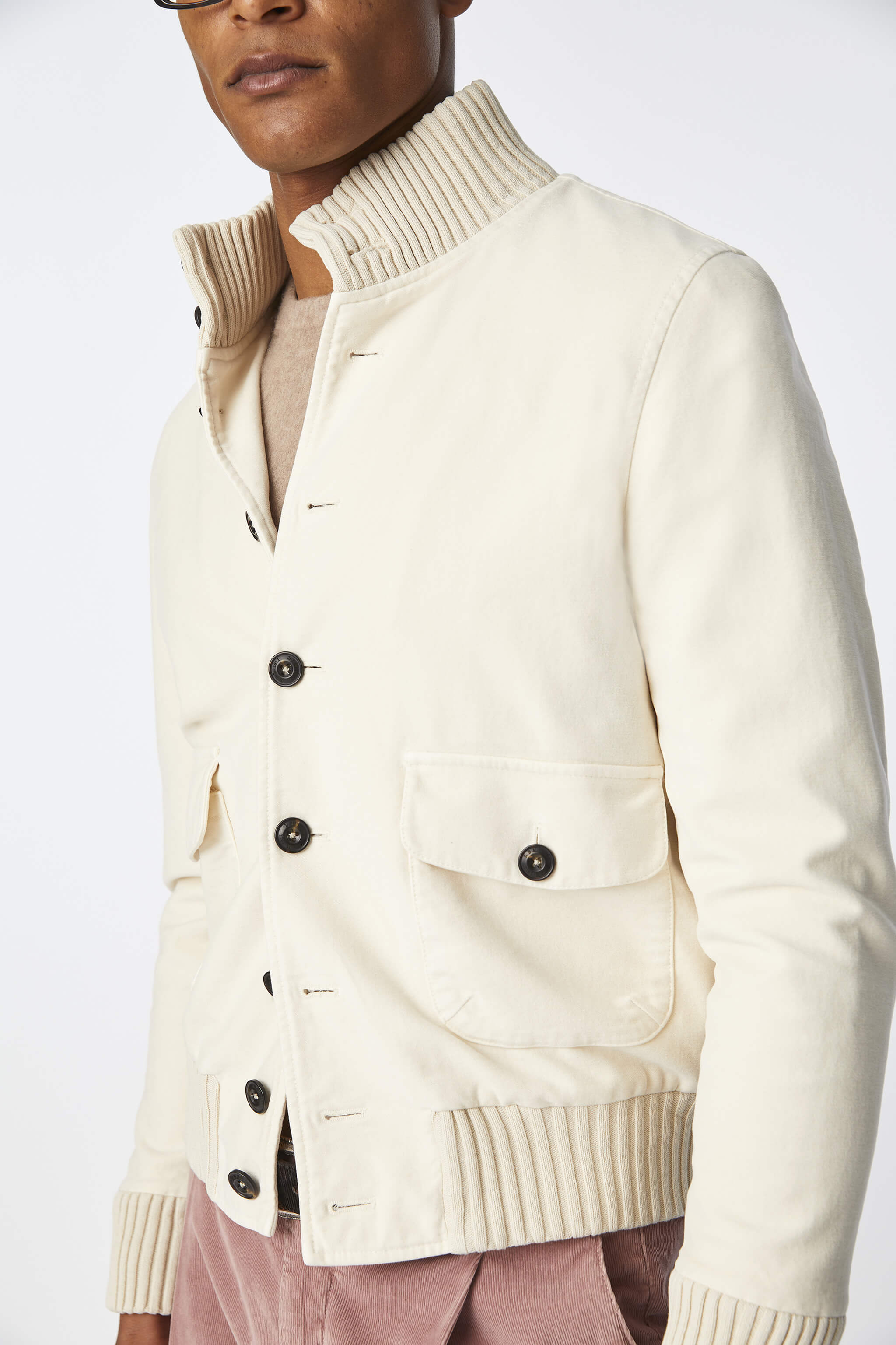 Garment-dyed bomber