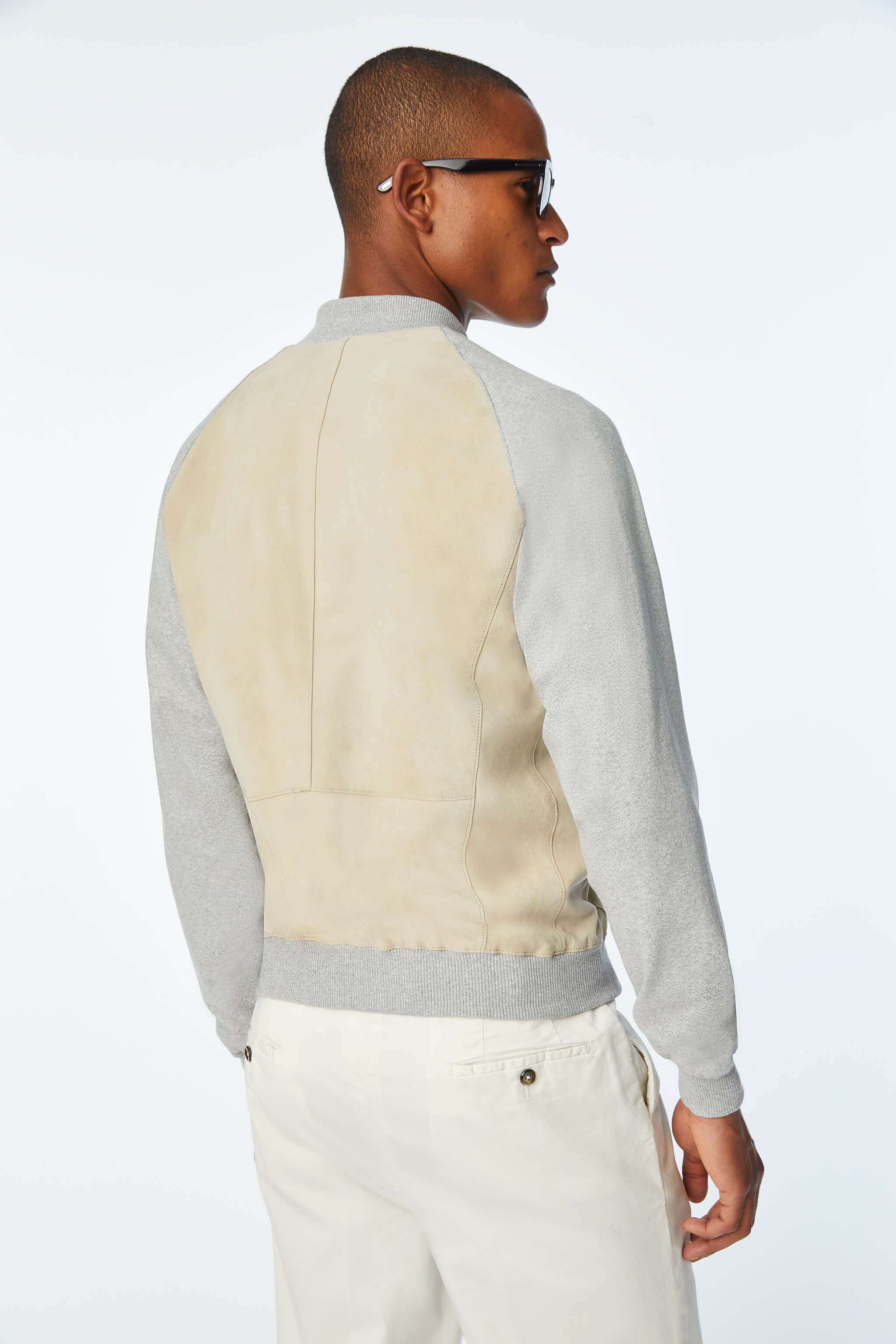 Suede Bomber jacket in Beige